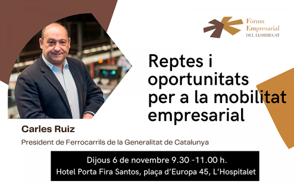 Desdejuni del Fòrum Empresarial del Llobregat amb Carles Ruiz, president de Ferrocarrils de la Generalitat de Catalunya